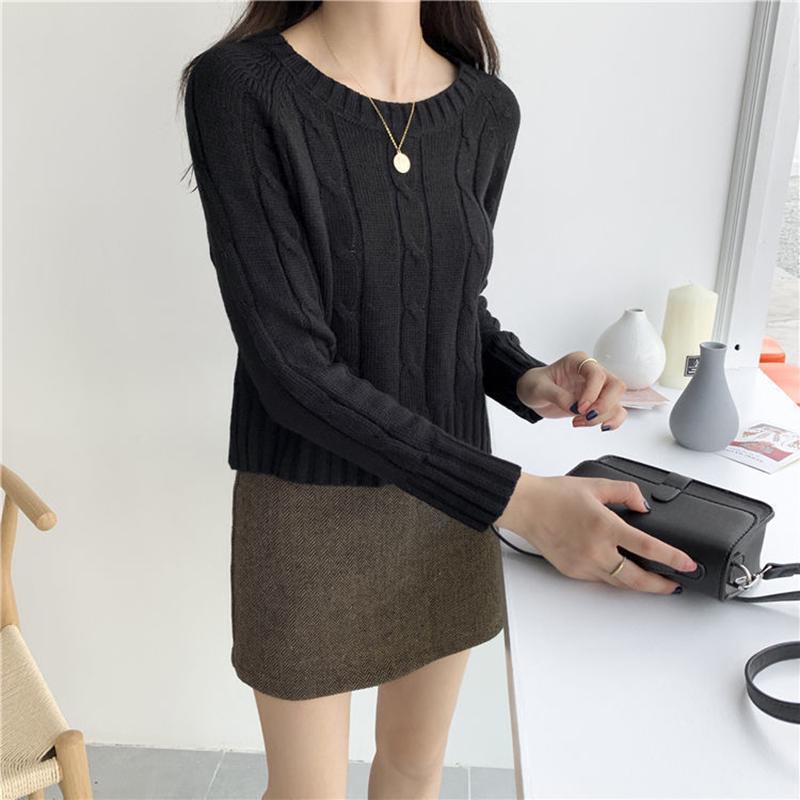 Fashion Warm Women's Sweater Autumn Winter Twist Student All-match Blouse Pullover Sweater