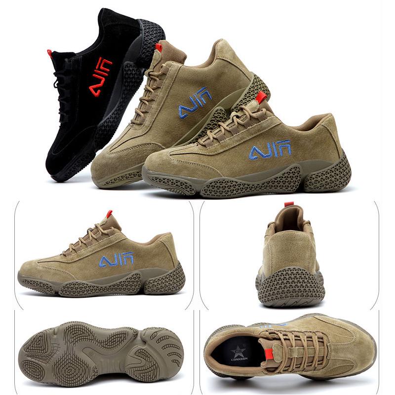 Labor Insurance Shoes 2020 Men Steel Head Anti-smash Stab-resistant Anti-slip Electric Welder Beef Tendon Jelly Bottom Work Shoes