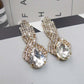 Fashion Herringbone Drop Earrings Bride Crystal Earrings Creative Earrings Party Birthday