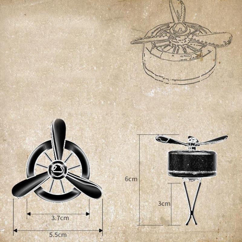 2pcs Car Air Outlet Aroma Diffuser Simulation Propeller Engine Decorative Air Conditioning Plug-in