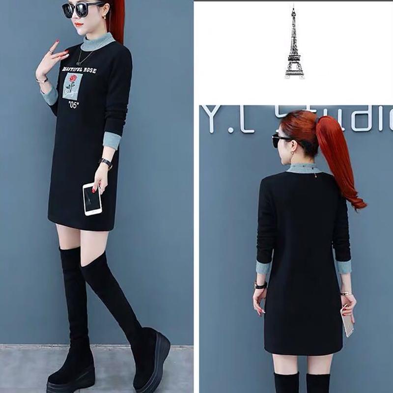 Plus Velvet Padded Sweater Women's Warmth Self-cultivation Sexy Pullover Korean Knitted Sweater Autumn and Winter Long Women's Jacket