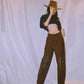 Ins European and American High Street Style Pants Women's Autumn Cross Straight Suit Pants Vibe Style Casual Trousers Tide
