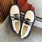 Women's Leather Shoes Winter Warmth and Thickening Plus Velvet Casual and Comfortable Flat Shoes