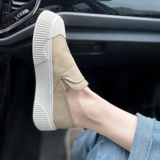 Women Wear Canvas Shoes In Spring and Summer, Breathable Thick Soled Anti-skid, Fashionable and Versatile Casual Shoes