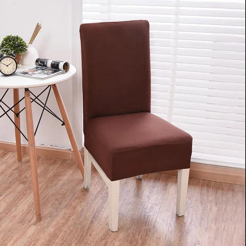 Plain Color Chair Cover Spandex Stretch Elastic Wedding Banquet Chair Covers Dining Seat Cover