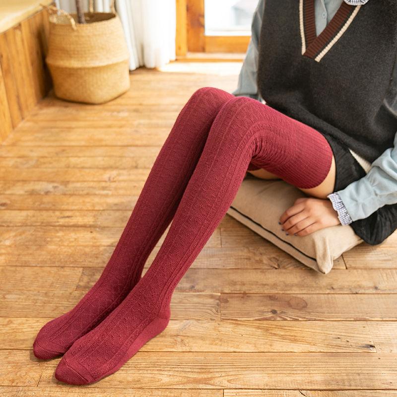 Japanese College Wind Plus Thick Thickening Socks Stack of Cotton Socks Thigh High Tube Stockings  Leg Warmers