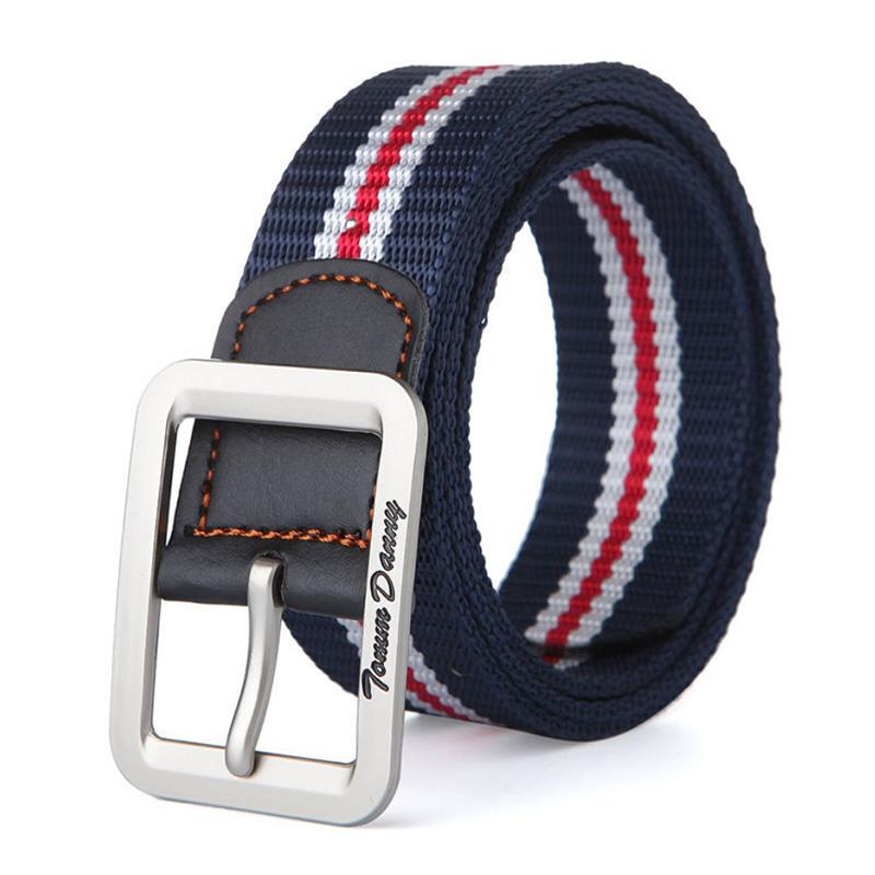 Striped Contrast Military Training Punk Unisex Belt