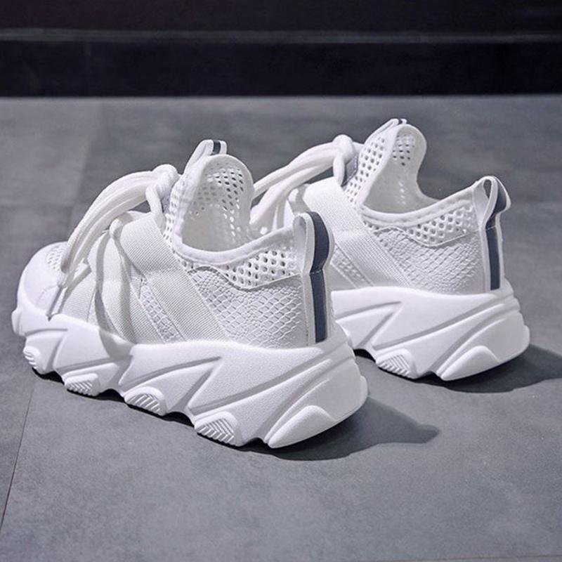 Spring  Summer Mesh Hollow Breathable Women's Shoes Flat Casual Sports Shoes Female Students Korean Wild Shoes