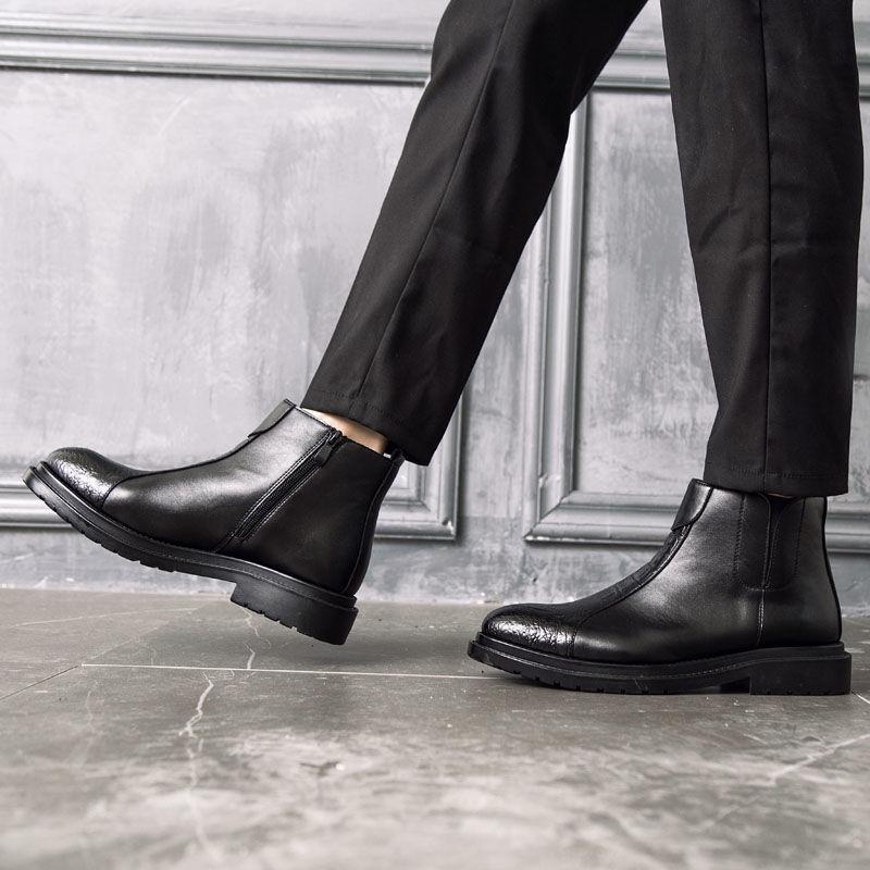 Men's Leather Shoes Autumn and Winter Martin Boots Men's High-top Shoes Retro Ankle Boots Men Shoes