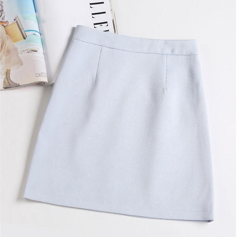 Hip Skirt  Sexy Tight A-line Women High Waist  Short Skirt Knee-length Zipper Elastic Waist Club Casual Home Office