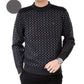 Men's Winter Warm Thick Sweater Round Neck Pullover Plaid Sweater