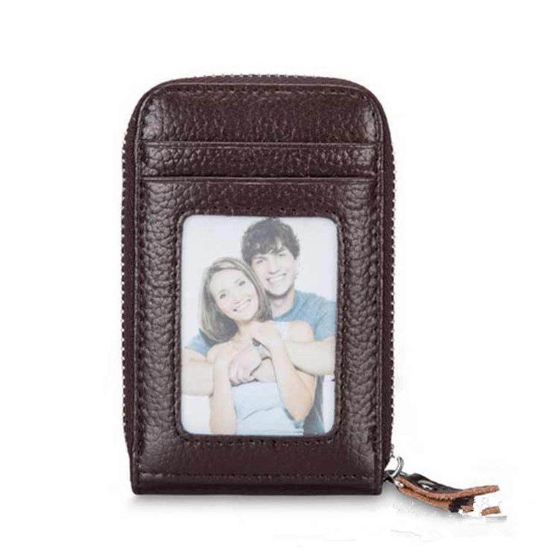 Pu Leather Business Card ID Holder Credit Card Holder Case Men Women Mini Wallet for Card