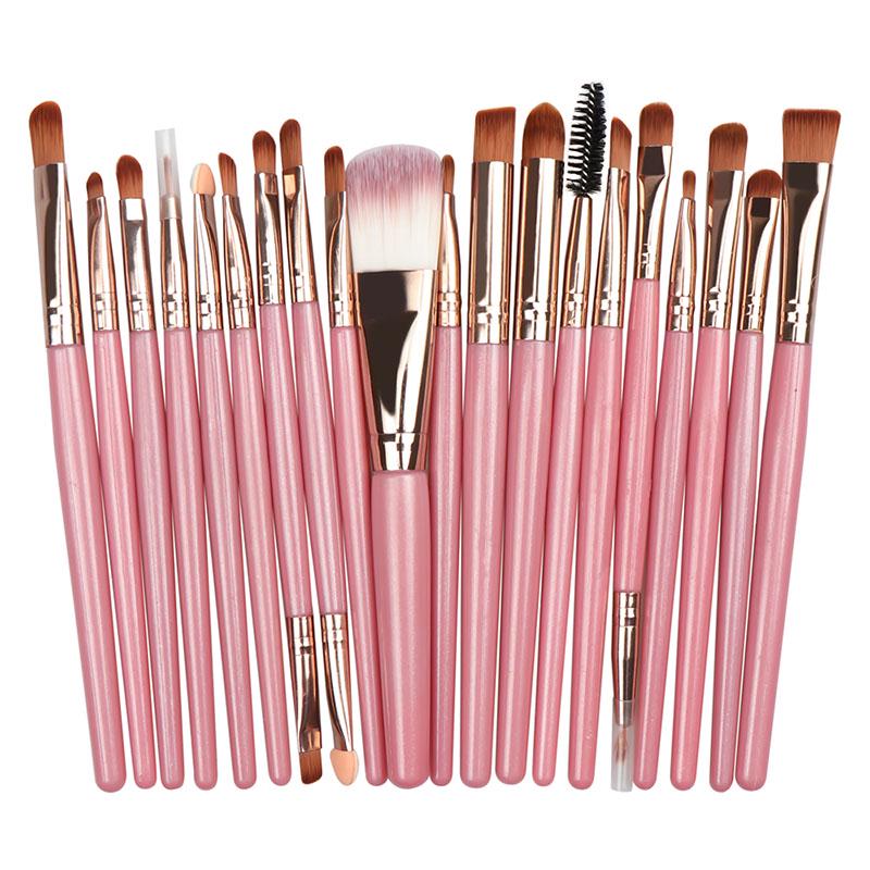 20 Pcs Makeup Brush Set Tools Make-up Toiletry Kit Wool Make Up Brush