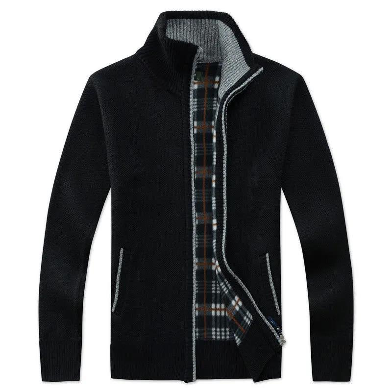 Autumn and Winter Men's Sweater Velvet Thick Warm Casual Cardigan Shirt Loose Fashion Men's Sweater