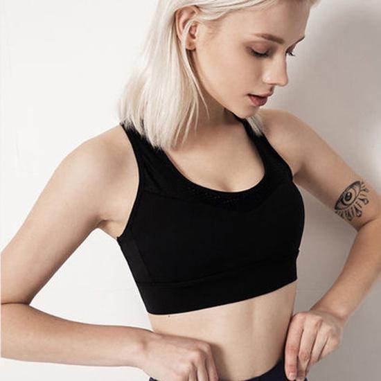 Women Pink Sport Bra Pink Yoga Brassiere Fitness Sports Tank Top Female Yoga Push Up Sports Bra