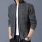 Autumn and Winter Men's Stand-up Collar Thick Sweater Loose Knit Cardigan Youth Fashion Casual Jacket
