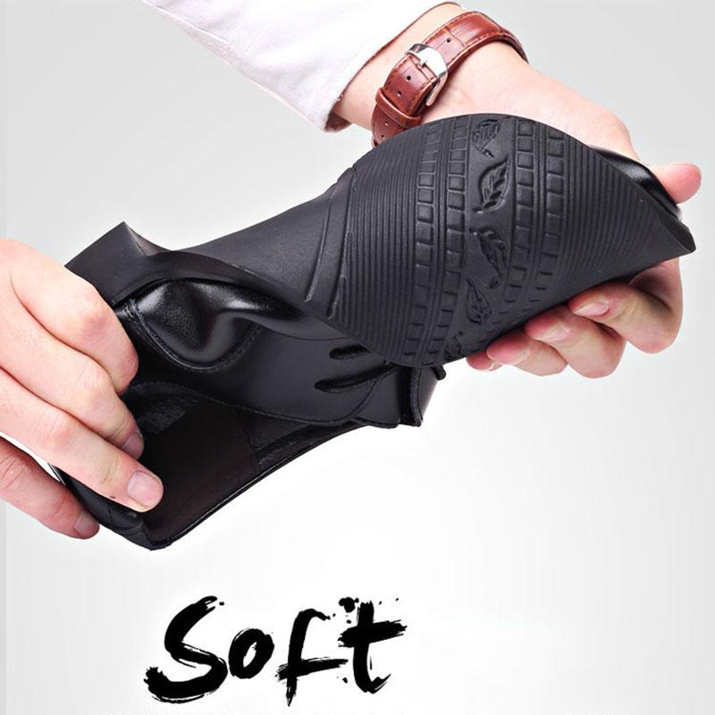 Spring and Autumn Youth British Casual Business Formal Wear Men's Leather Shoes Increased Work Shoes