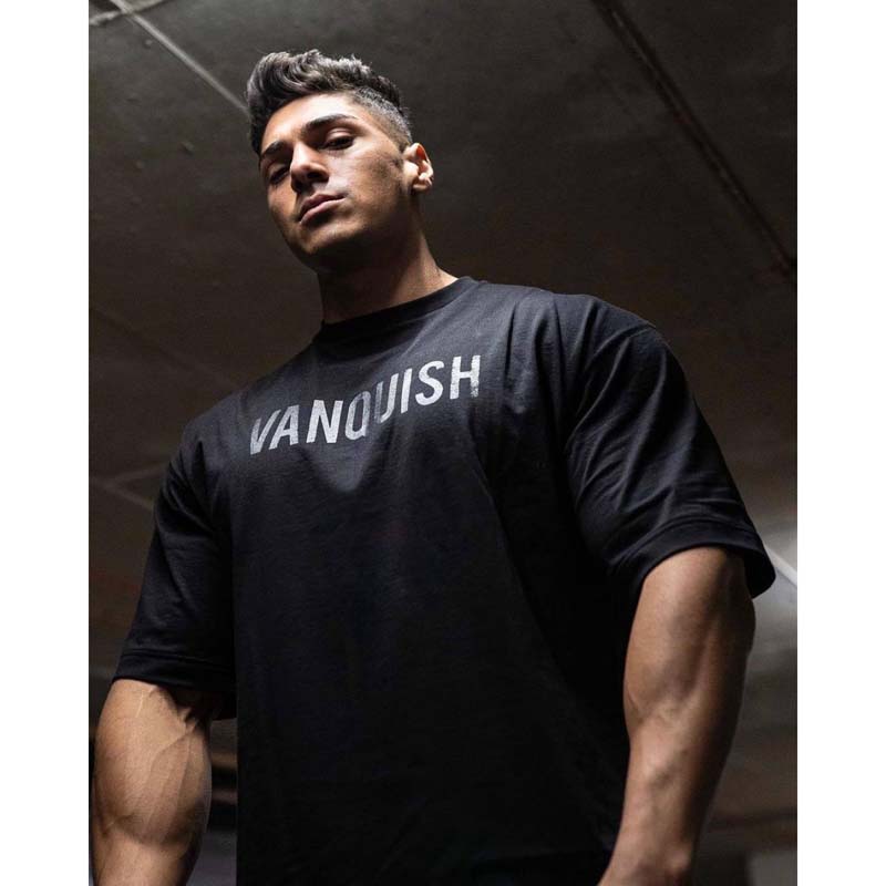 Sports Fitness Plus Size Short-sleeved T-shirt Men's Running Casual Cotton Workout Clothes