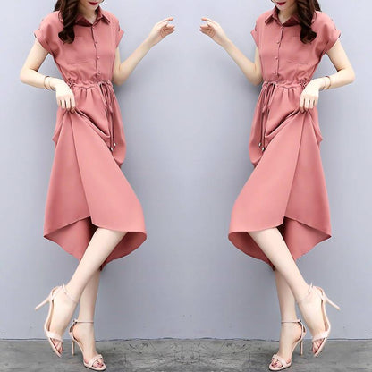 Women Short Sleeve Backelss Summer Dress Casual Dress Spaghetti Strap Dresses Button Midi Sundress