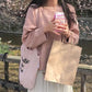 Autumn and Winter All-match Sweater Round Neck Pullover Solid Color Coat Loose Knit Blouse