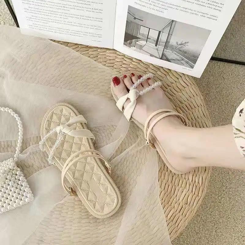Roman Sandals Female Hemp Rope Two-wear Slippers Female Shoes Summer Students All-match