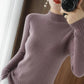 Autumn Winter Turtleneck Sweater Women's Slim Pullover Solid Color Bottoming Shirt Long Sleeves Short Knit Sweater Warm Jumper Women Casual Basic Tops