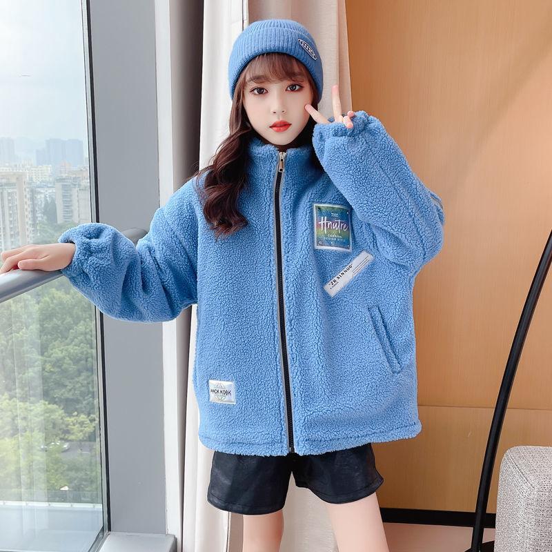 Winter Girls Plus Cotton Padded Jacket Autumn and Winter Warm and Windproof Cotton Coat