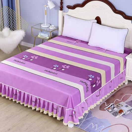Princess Style Brushed Cotton Mattress Cover Double Mattress Simmons Non-slip Protective Cover
