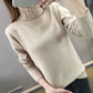 Pofulove Women Turtleneck Pullover Sweater Solid Basic twist Knitted long sleeves Sweater Jumper