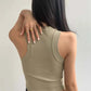 Y2k American Vest Suspenders Women's Sleeveless Slim Fit Crop Top Sexy Slight Stand Collar Shorts Top Steetwear Outerwear Bottoming Shirt Solid Color