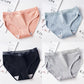 4-pack Women's Pure Cotton Girl Student Underwear Antibacterial Sexy and Charming Lace Mid-waist Plus Size Panties Korean Style Cute Panties