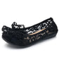 Fisherman's Shoes Flat Cloth Shoes Women's Soft-soled Maternity Shoes Summer Breathable Lace Hollow Beanie Women's Shoes Mesh Shoes