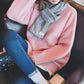 Autumn and Winter College Style Coat Solid Color Loose Top Knitted Long-sleeved Female Student Bottoming Shirt