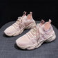 Running Shoes Flying Weaving Spring Ins Tide Casual All-match Solid Color Sneakers Fashion Student Shoes Lace-up Sneakers