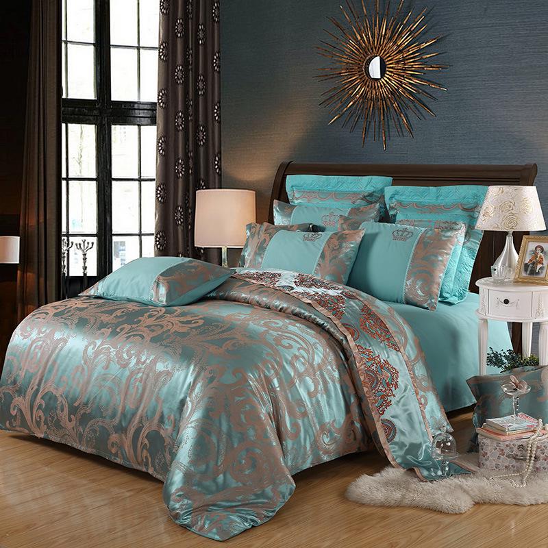 Luxury Jacquard Bedding Set Single Queen King Size Duvet Cover Set Bed Linen Quilt Cover