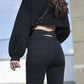 High-waisted Leggings Women's Spring and Autumn Cross-waist Tight-fitting Thin Elastic Pencil Feet Trousers Thin