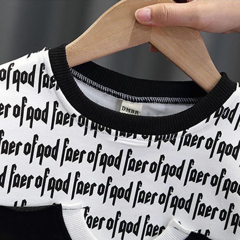 Children's Clothing Boy Spring and Autumn Suit 2021 Male Baby Handsome Clothes Children Korean Two-piece Su