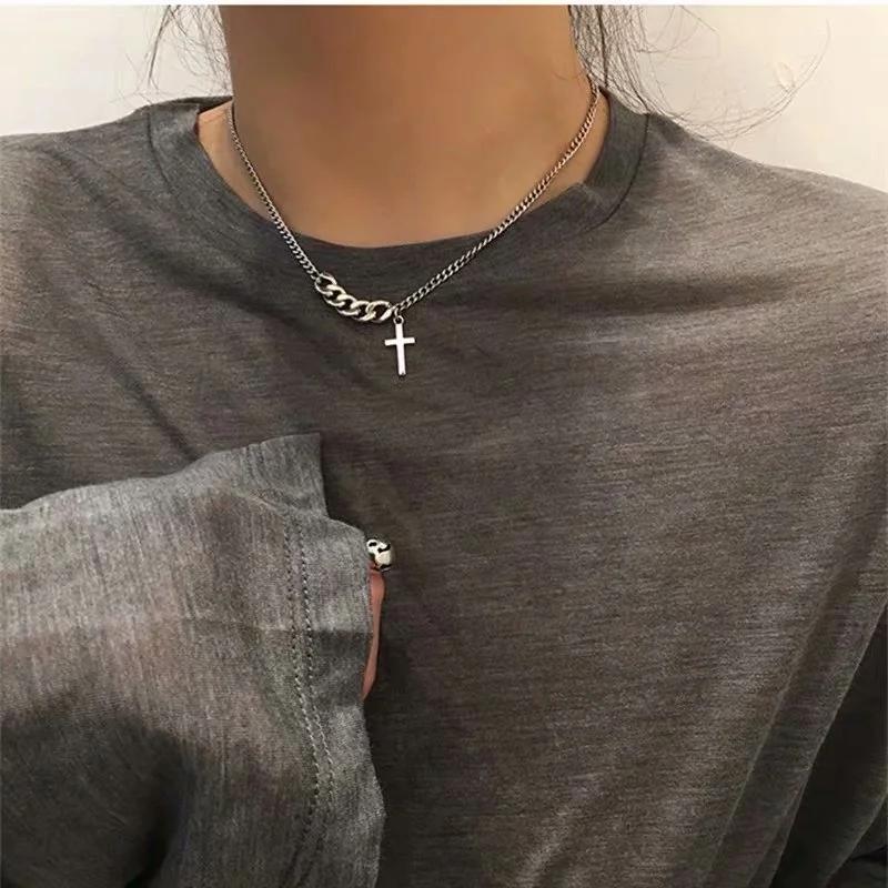 Cross Pendant Sweater Chain Retro Necklace Clavicle Chain Korean Personality Pendant Necklace Choker Necklaces for Girls