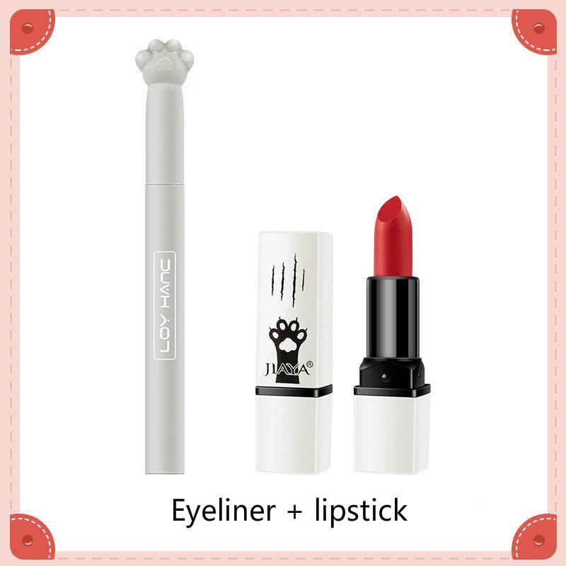 Cute and durable waterproof [cat's claw eyeliner] no smudge hard head eyeliner novice student