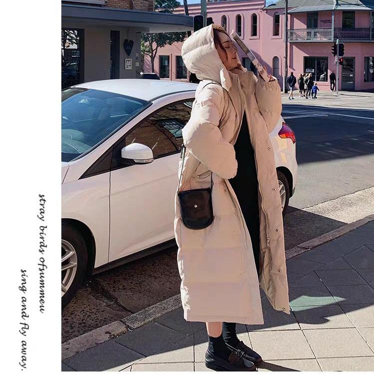 Women's Mid-length Cotton-padded Jacket Over-knee Loose Bread Coat Cotton-padded Jacket