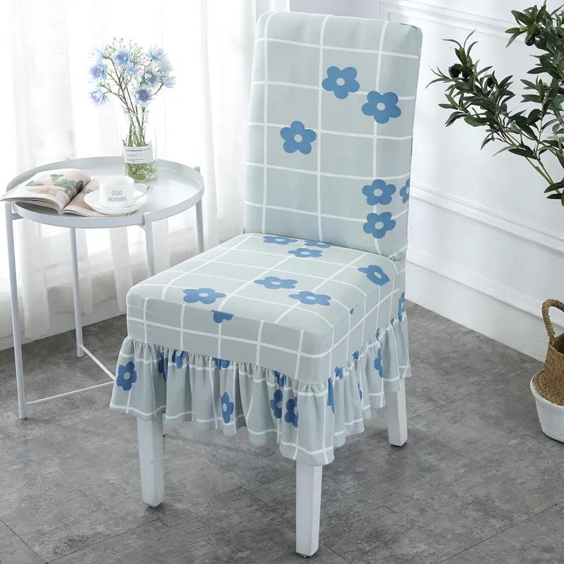 Universal Backrest Cover Stool Seat Fabric Home Dining Chair Cushion Cover Dining Table Cover Elastic One-Piece Chair Cover