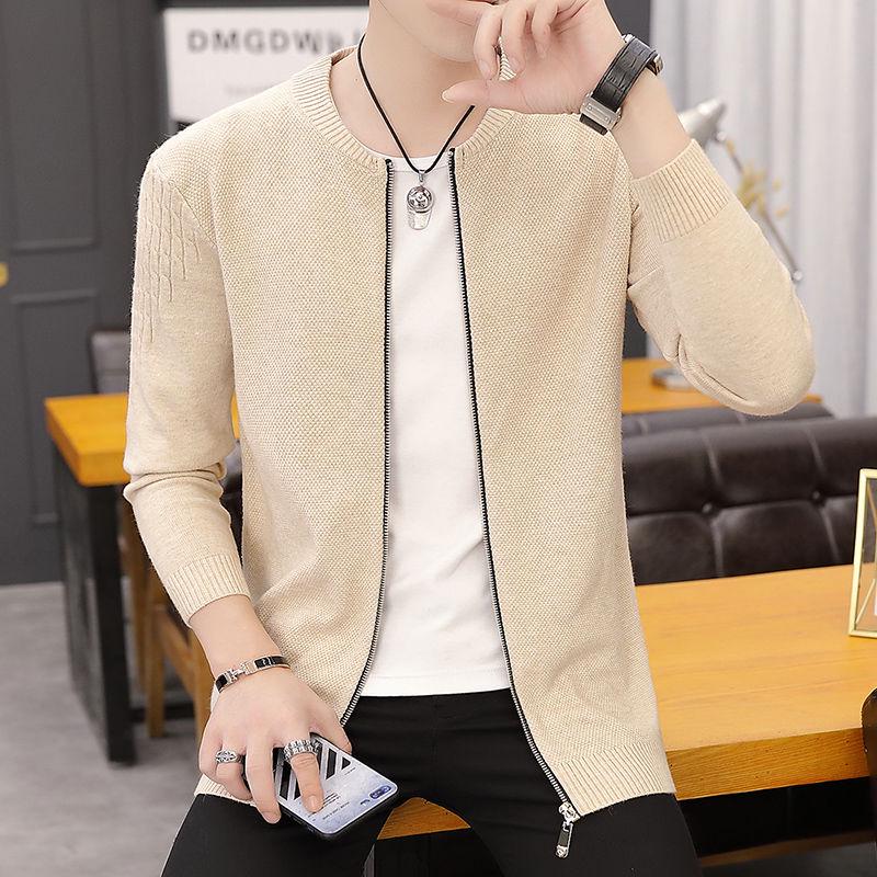 2019 Fashion Mens Sweater Male Cardigan Slim Fit Jumpers Knitwear Warm Autumn Casual Clothing Male