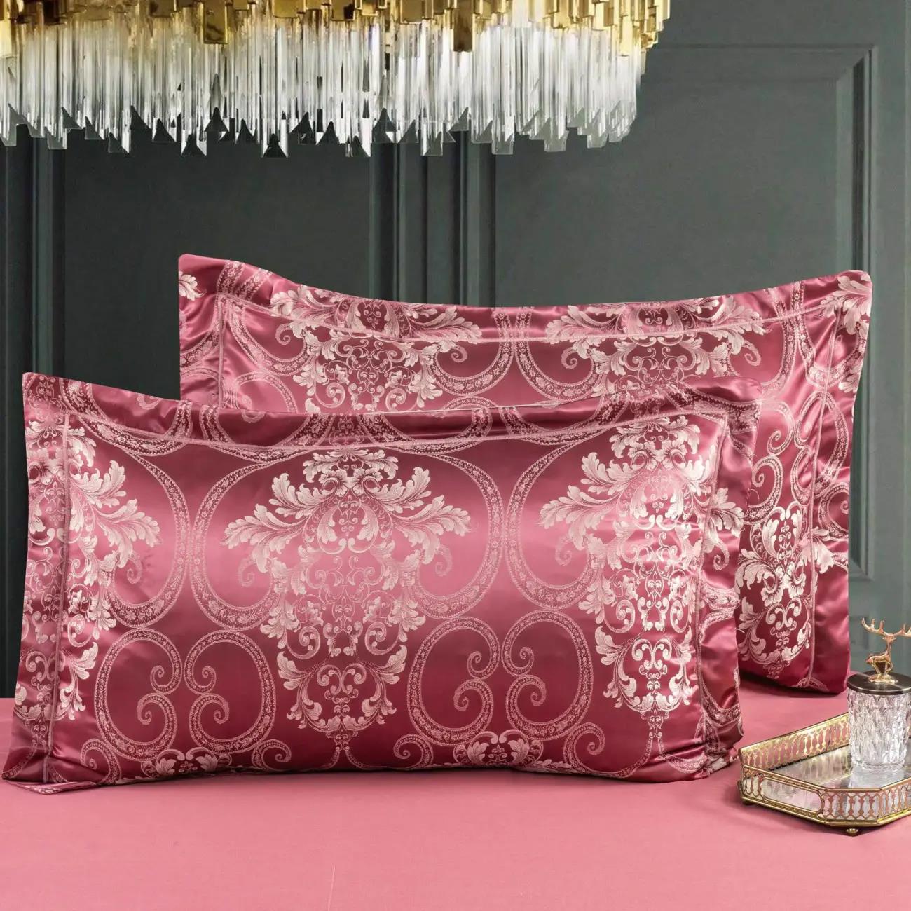 High-grade Pure Cotton Satin Jacquard Pillowcase Cotton Pillowcase A Pair of Adult Pillow Core Cover Pillow Leather 48x74cm