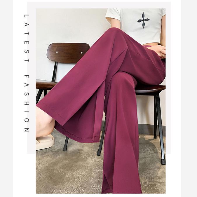 Women Wide Leg Pants Spring and Summer Loose Temperament Casual Women's Pants High Waist Hanging Feeling Suit Pants