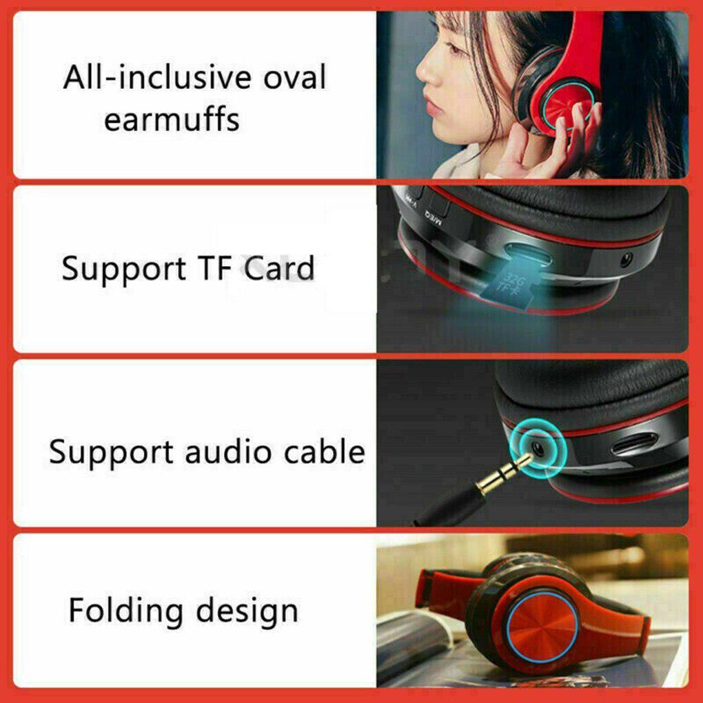 Wilress earphones Bluetooth 5.0 Headset Stereo Noise Canceling Sport Headphone for Computer with Mic