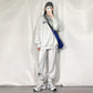 Extra Large Size Solid Color Pullover Casual Sports Suit Women's Spring and Autumn Thin Section Meat-covering Sweater and Leggings Two-piece Set