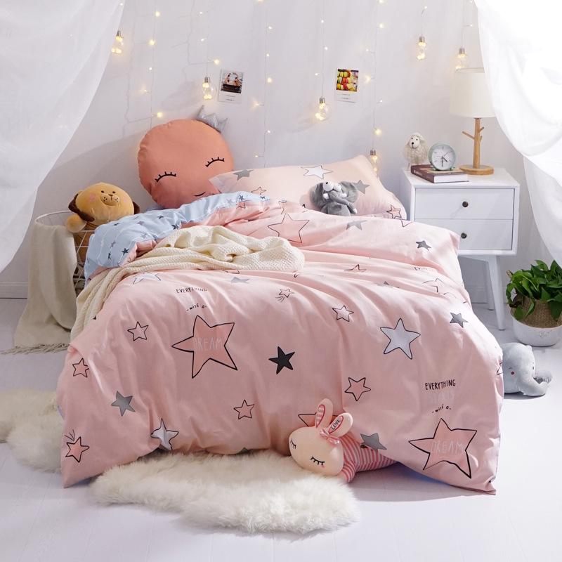 Bed Flat Sheet 100% Cotton Bedding Set Duvet Cover Pillowcase Quilt Cover Bedclothes
