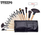 24 Pcs/lot Bamboo Pole Makeup Brushes Suit Bamboo Pole with Sack  Bamboo Handle Makeup Brush
