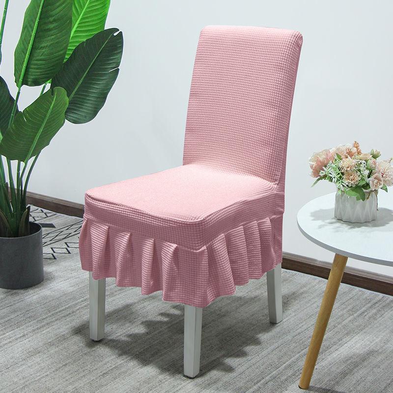 Warms Living Jacquard Plain Dining Chair Cover Spandex Elastic Chair Slipcover Case Stretch Chair Cover for Wedding Hotel Banquet