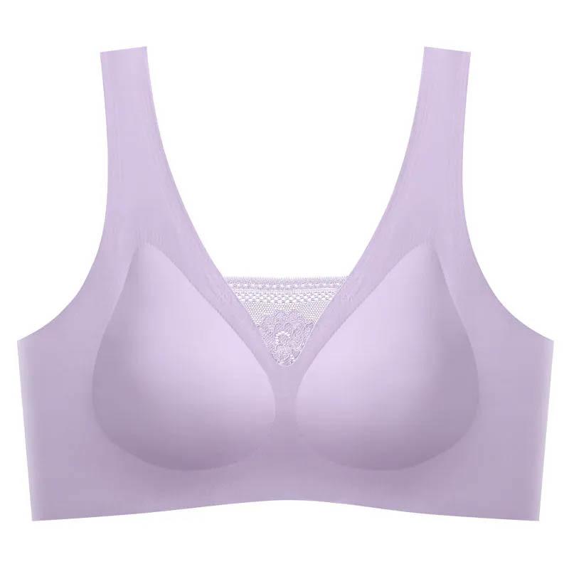Beautiful Back Underwear Seamless Gathering Anti-sagging Sports Bra Adjustable Breast Bra Breathable Anti-glare Sexy Lace Sports Vest